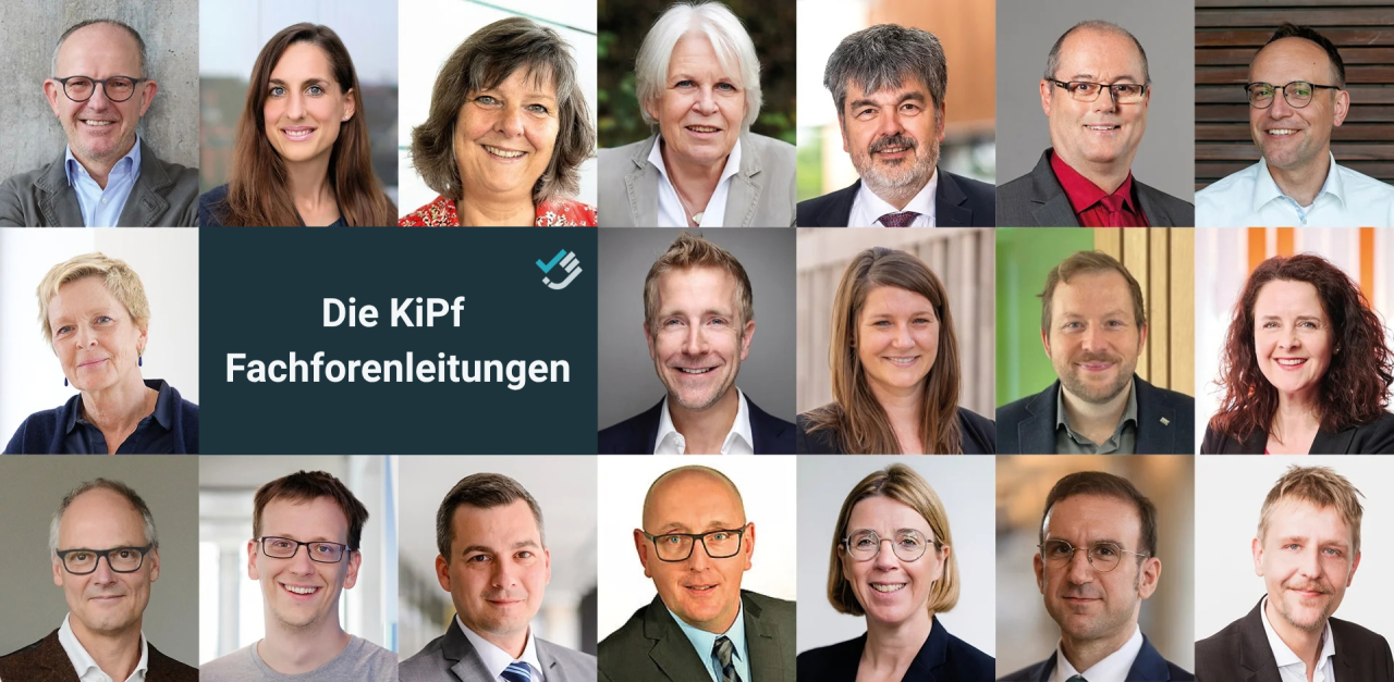 Collage mit Fotos von den Fachforenleitungen im Kompetenzcluster innovative Pflege